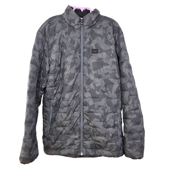 Helly Hansen Men’s LifaLoft Quilted Jacket Camo Size L Insulated Primaloft Gray - Picture 1 of 10